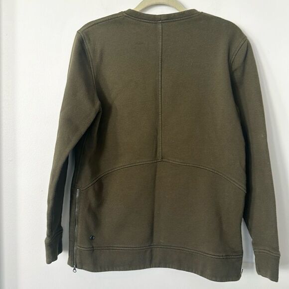 Lululemon Olive green Crewneck Side Zip Sweatshirt L - Picture 4 of 5